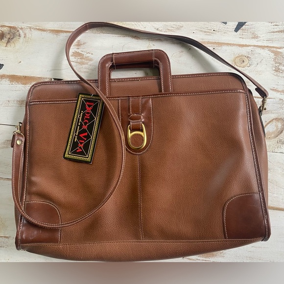 JACKSON Handbags - JACKSON Vintage faux leather brown satchel briefcase DOLCE VITA dead stock NWT